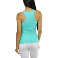 thumbnail image 2 of ToBeInStyle Womens Essential Ribbed Racerback Versatile Layering Cotton Blend Tank Top, 2 of 5