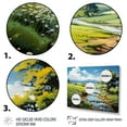 thumbnail image 3 of Designart "Reflective River in the Countryside I" Landscapes Wall Art Prints Set, 3 of 5
