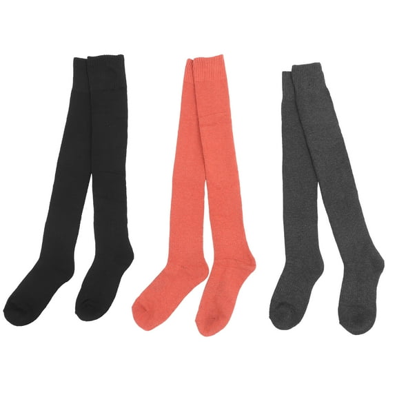 3 Pairs Cotton Socks for Women Women's Over-the-knee Miss
