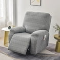thumbnail image 6 of AIGIA Floral Printed Recliner Cover with Pockets Single Reclining Slipcover 4-Pieces Recliner Armchair Cover with Elastic Bottom, 6 of 8