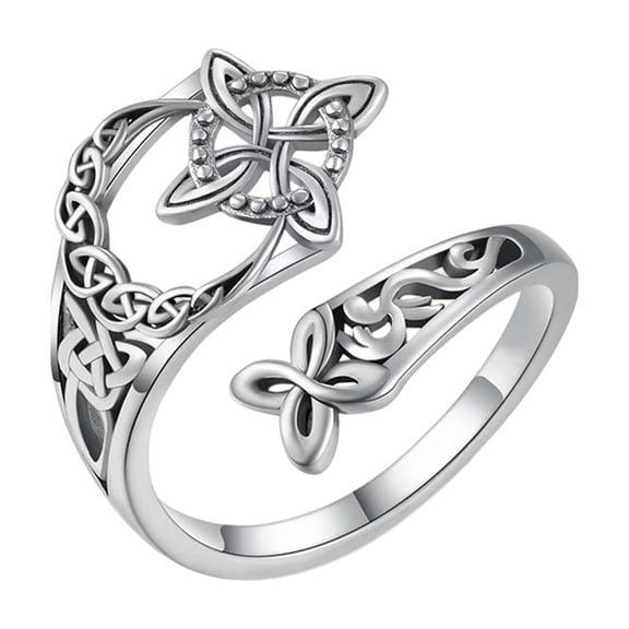 Knot Ring Open Middle Finger Thumb Rings For Witch Knot Irish Jewelry