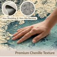 thumbnail image 6 of ODIKA 3'x5' Washable Area Rug Non-Slip, Flatweave, Easy Care Blue Nautical Kraken Map Design Antique Compass with Mermaid Motifs for Hallway, Laundry Room, 6 of 7