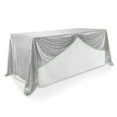 thumbnail image 2 of Lann's Linens 60" x 126" Silver Sequin Tablecloth, Sparkly Rectangle Table Cloth for Wedding, Party, Banquet, 2 of 6