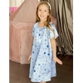 thumbnail image 7 of Arshiner Girls Nightgowns Silk Satin Pajama Dress Short Sleeve Soft Princess Sleepwear, 7 of 7