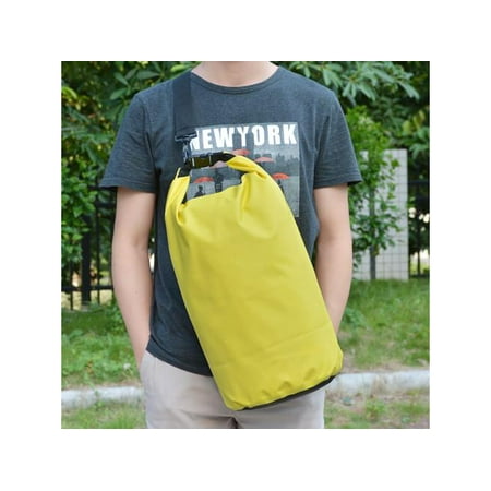 Waterproof Floating Water Resistant Dry Bag for Swimming Boating Camping Biking Yellow Nylon