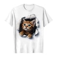 thumbnail image 5 of Cute 3d Kitten Graphic Tees for Men Women 2026 Summer Casual Short Sleeve Crewneck Cat Lovers T Shirts, 5 of 6