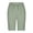 Green, variant on JMYHOAM Women's Linen Cotton Shorts Elastic Waist Drawstring Solid Color Casual Shorts with Lace Crochet Splice Summer Breathable Rolled Hem Shorts with Pockets