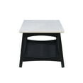 thumbnail image 6 of Powell Andover Indoor Modern Coffee Table with Shelf, Gray Wash/White Faux Marble, 6 of 11