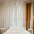 thumbnail image 6 of Efavormart 10 Arm Clear Acrylic Cluster Round Taper Candle Holder Candelabra, Pillar Candle Stick Stand With Circular Base - 47" Tall, 6 of 11