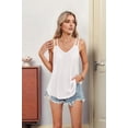 thumbnail image 6 of Eyelet Sleeveless Camisole Casual Spaghetti Strap White M, 6 of 9