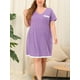 thumbnail image 2 of Women's Plus Size Nightgown PolDots Short Sleeve Sleepwear Nightgowns Purple 2X, 2 of 5