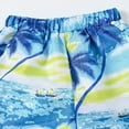 thumbnail image 6 of Boys Hawaiian Swim Trunks with Bucket Hat Summer Quick Dry Board Shorts Bathing Suits Beach Vacation Kids Swimwear Light Blue, 14 Years, 6 of 7