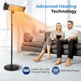 thumbnail image 2 of SereneLife Infrared Patio Heater, Electric Patio Heater for Indoor/Outdoor Use, (Black), 2 of 8
