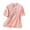 Pink 1, variant on Womens Cotton Shirt Mandarin Collar Button Chinese Cheongsam Blouse 3/4 Sleeve Loose Fit Cute Floral Tee Shirt