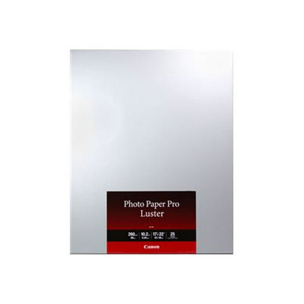 Canon Pro Lu 101 Luster 10 2 Mil Ansi C 17 In X 22 In 260 G M 69 Lbs 25 Sheet S Photo Paper Walmart Com Walmart Com