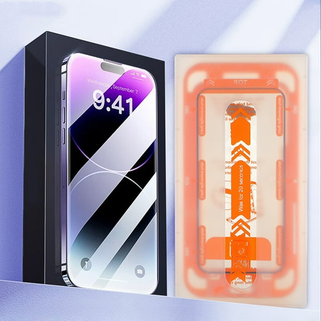 Sentmoon Accessoires de Téléphone Adaptés pour Série 15 Protecteur d'Écran HD Retrait Automatique Verre Trempé HD Utilisation Répétée Accessoires de Cellulaire Offres du Jour Liquidation Prime