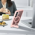 thumbnail image 6 of Allytechgroup Case for Samsung Galaxy S25 plus/S25+ with Kickstand [Compatible with MagSafe], Slim Stand Lightweight Hard PC Back Shell & Soft TPU Bumper Shockproof Cover Anti-Slip Phone Cover,Pink, 6 of 8