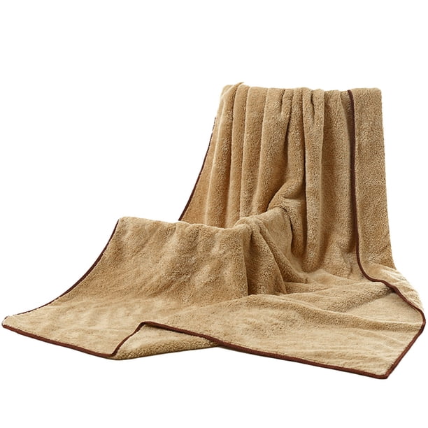 Toalla de baño de terciopelo coralino Baño Toalla de ducha de playa sólida Toalla absorbente de agua espesada grande 70x140cm Vogacara JJ25586-05