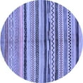 thumbnail image 1 of Ahgly Company Machine Washable Indoor Round Oriental Blue Modern Area Rugs, 6' Round, 1 of 4
