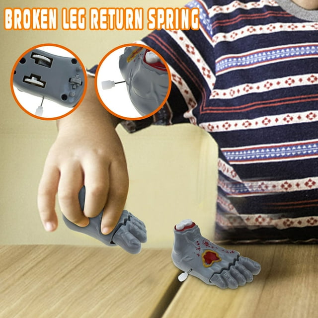 RXIRUCGD Toys Halloween Clockwork Toy | Broken Feet Can Walk Toys, Scene Decoration Props