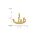 thumbnail image 2 of Gem & Harmony 14K Yellow Gold Polished Gondola Charm Pendant Necklace with Chain for Women, 2 of 5