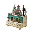 thumbnail image 1 of Caja de música con luces navideñas, decoración navideña, caja de música para armar tú mismo, figuras con luces LED para chimenea, fiestas y vacaciones, 1 of 9