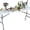 6FT Folding Table, variant on 34" Folding Card Table, 3 Foot Portable Plastic Tables with Collapsible Legs & Carrying Handle, Fold in Half Square Table, Bi-Folding Commercial Tables for Indoor Outdoor Party Dining Camping