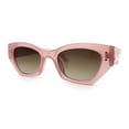 thumbnail image 4 of Womens Mod Fashion Rectangular Cat Eye Thick Temple Designer Sunglasses Pink - Brown, 4 of 7