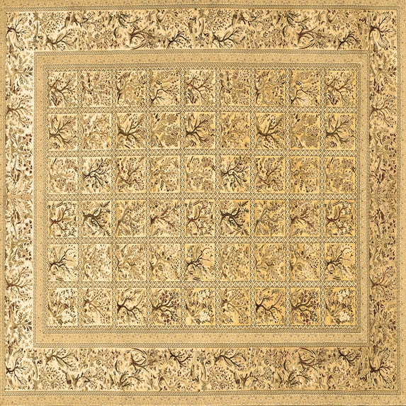 Ahgly Company Indoor Square Animal Brown Traditional Area Rugs, 5' Square