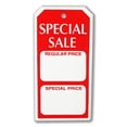 thumbnail image 1 of Special Sale, Regular Special Price Red White Unstrung Coupon Tags - 2.4" W x 4.8" H - 1000 Pack, 1 of 1