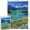 thumbnail image 2 of Landscape Puzzles for Adults 500 Pieces, Nature Puzzle with Mountains Park Stream Oil Painting, Jigsaw Puzzles Modern Home Decor for Bedroom Living Room Kitchen Wall Decor, 2 of 8