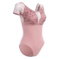thumbnail image 2 of IBTOM CASTLE Women Ballet Dance Leotards Adult Butterfly Flower Print Backless Gymnastics Leotards with Bra Training Practices L Pink Floral, 2 of 8