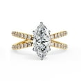 thumbnail image 2 of IGI Certified Lab Grown Diamond Engagement Ring | Center 10x5mm Marquise Cut Split Shank Solitaire Wedding Anniversary Rings For Women 18k Yellow Gold | F-G, VS-SI Quality (1.15 Ctw) Ring Size-10, 2 of 7