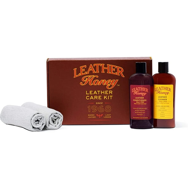 Leather Honey NonToxic Leather Care Kit (8oz Cleaner, 8oz Conditioner