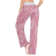 thumbnail image 6 of Comfy Casual Women's Pajama Pants Print Wide Leg Line Drawings Tulips, 6 of 6
