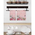 thumbnail image 3 of Pink Spring Floral Kitchen Dish Towels for Drying Dishes Set of 2, Watercolor Flowers Butterfly Checkered Waffle Weave Microfiber Hand Tea Bathroom Towels Quick Dry & Absorbent Towel 15.7x23.6, 3 of 7