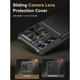 thumbnail image 3 of SHILIU-for Samsung Galaxy S25 Case with Crossbody Lanyard Strap, Build-in Card Holder (4 Cards) & Slide Camera Cover & Kickstand, Shockproof Rugged Hard Back & TPU Soft Edge Wallet S25 Case, Black, 3 of 4