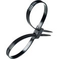 thumbnail image 2 of 10 Pcs Heavy Duty Strong Police Zip Tie Handcuffs Disposable Nylon Double Locking Cuffs Black Plastic Cable Ties, 27.5" Long, 2 of 5