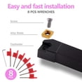 thumbnail image 3 of 21Pcs Indexable Lathe Turning Tool Kit Metal Lathe Tool Holder Turning Inserts, 3 of 8