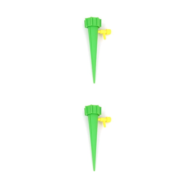 Billuyoard Sistema de riego por goteo con válvula ajustable portátil jardinería riego Bonsai planta goteo suministros verde Verde 2piezas Billuyoard CBP209300