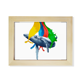 thumbnail image 1 of Flores de ballena Escritorio de madera Arte Pintura 6x8 pulgadas marco de foto foto, 1 of 4