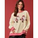 thumbnail image 2 of Sudadera con capucha y retazos con purpurina navideña para otoño e invierno de 2024, camiseta vintage Harajuku, ropa de calle ajustada de manga larga, camiseta para mujer, 2 of 5