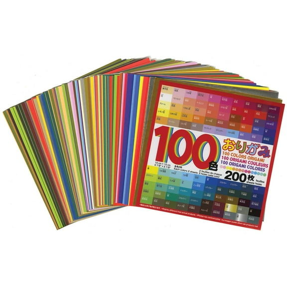 Aitoh 100 Color Origami Paper Assortment