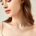 thumbnail image 4 of Lancharmed Silver Plated Choker Necklace for Women U Cross One Side Zirconia Necklace Gift for Women, 4 of 8