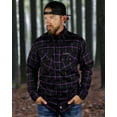 thumbnail image 2 of The "Raven" Black & Purple Flannel (Hidden Snap Collars), 2 of 9