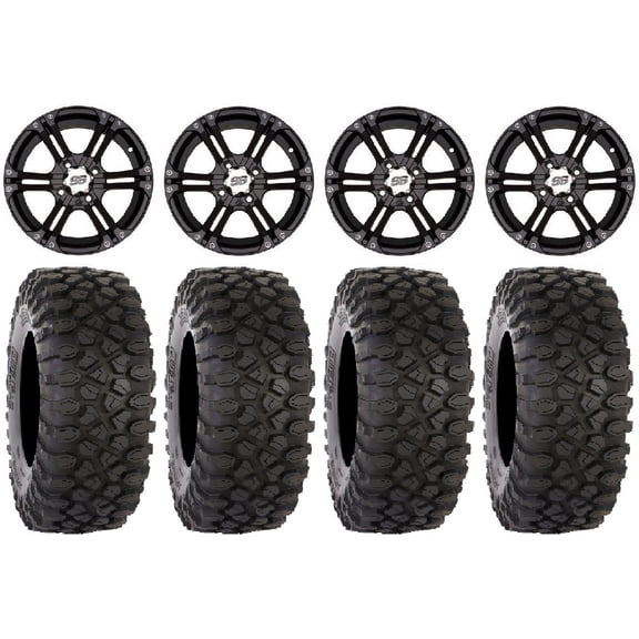 ITP SS212 14" Wheels Black 28" XC450 Tires Yamaha Viking Wolverine YXZ1000R CFMoto ZForce 950 UForce 1000