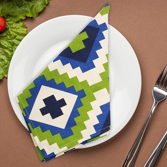 Ajuny Set of 6 Cotton Cloth Dinner Napkins Washable 20x20 inch for Outdoor Indoor Dining Table Kitchen Decorations