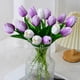 thumbnail image 2 of Tulipán artificial realista, reutilizable, colorido, flor falsa, para bodas, fiestas, interiores, hogar, oficina, mesa, centro de mesa, decoración con flores artificiales, 2 of 8