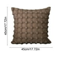 thumbnail image 3 of Brown Modern Striped Plaid Fabric Pillow - Polyester Sofa Cushion with Removable Cover, 45x45x10cm, Decorative Throw Pillow for Living Room & Bed, 3 of 6