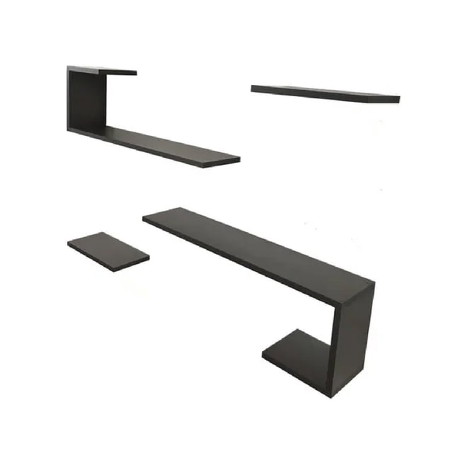 Set de Repisas Flotantes Modernas estilo Boston Roble Dakar.344 Hanlob 6 Repisa Flotante Moderna
